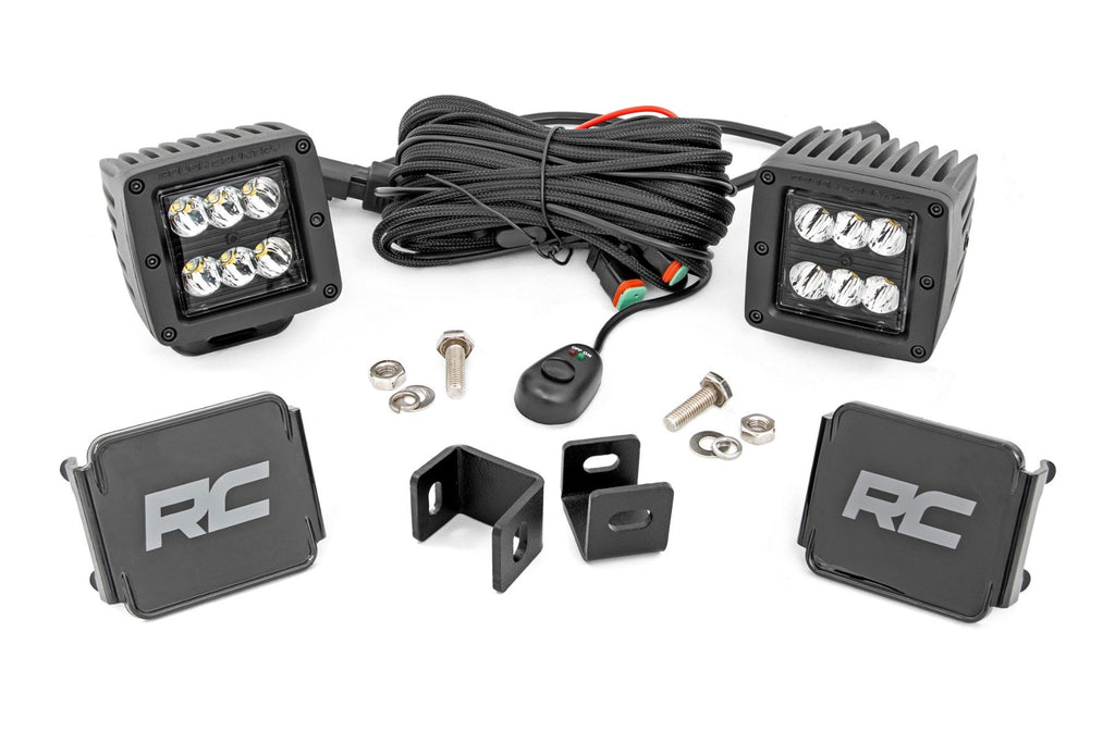 LED Light Kit | Ditch Mount | 2" Black Pair | Spot | Toyota Tundra (22-25)