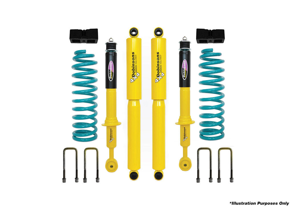 Dobinsons 1.5"-2" Suspension lift kit Twin Tube Shocks and rear Quick Ride Kit for 2020 and Up Isuzu DMax - DSSKIT715