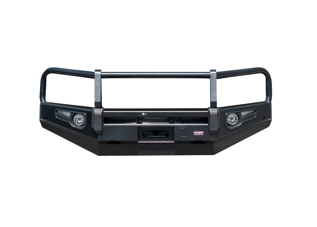 DOBINSONS BLACK DELUXE BULL BAR FOR LANDCRUISER 76/78/79 2016+ - BU59-5550