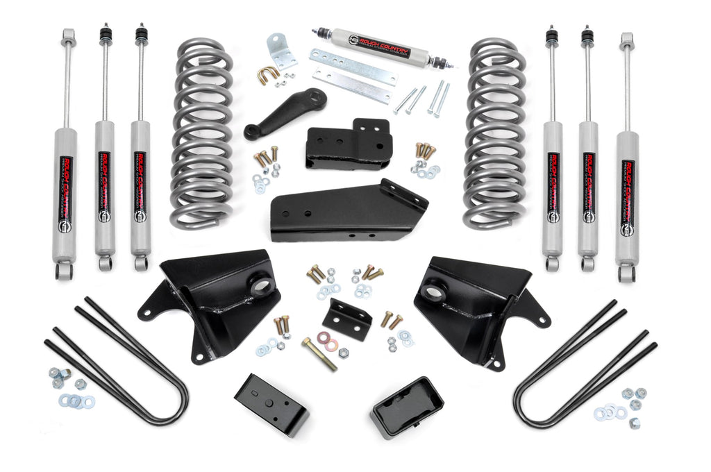 4 Inch Lift Kit | Quad Front Shocks | Rear Blocks | Ford F-150 4WD (80-96)
