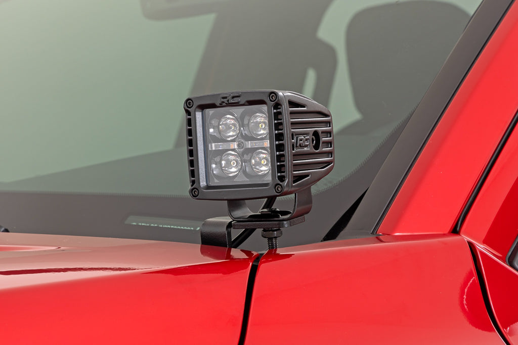 LED Light Kit | Ditch Mount | 2" Black Pair | Amber DRL | Toyota Tacoma (24-25)