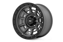 Load image into Gallery viewer, Rough Country 85 Series Wheel | Simulated Beadlock | Gunmetal Gray/Black | 17x9 | 5x4.5 | -12mm