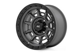 Rough Country 85 Series Wheel | Simulated Beadlock | Gunmetal Gray/Black | 17x9 | 6x5.5 |+25mm