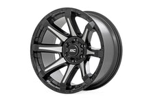 Load image into Gallery viewer, Rough Country 81 Series Wheel | One-Piece | Semi Gloss Black w/machined spokes | 20x10 | 6x5.5 | -19