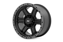 Load image into Gallery viewer, Rough Country 79 Series Wheel | One-Piece | Semi Gloss Black w/Gunmetal Ring | 17x8.5 | 6x5.5 | 0mm