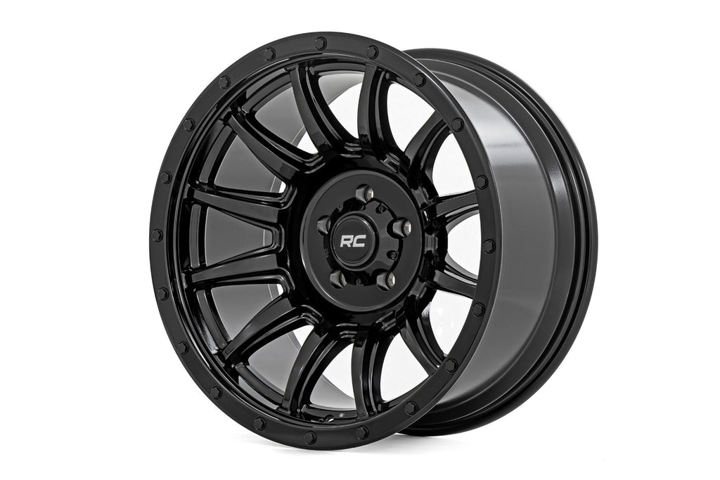 Rough Country 90 Series Wheel | One-Piece | Gloss Black | 20x10 | 8x170 | -19mm