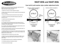Load image into Gallery viewer, DOBINSONS CAMBER ADJUSTMENT KIT - 2 BOLTS PER KIT - WA57-505K