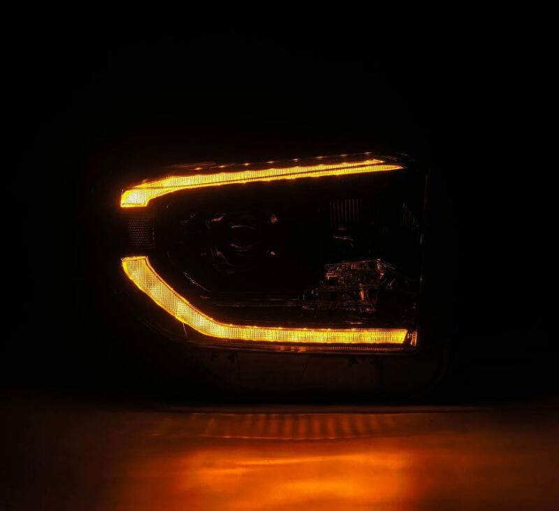 AlphaRex 14-21 Toyota Tundra PRO-Series Projector Headlights Black w/Seq. Sig. + DRL