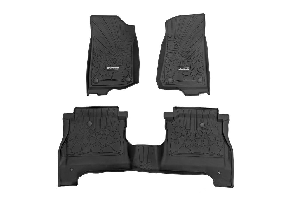 Flex-Fit Floor Mats | FR & RR | RR Lockable | Jeep Gladiator JT 4WD (20-25)