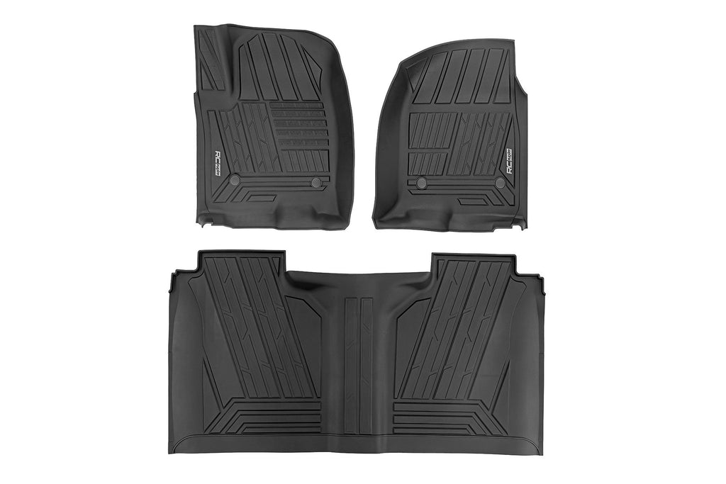 Flex-Fit Floor Mats | FR & RR | FR Bucket | Crew | Chevy/GMC 1500/2500HD/3500HD (19-25 & Classic)