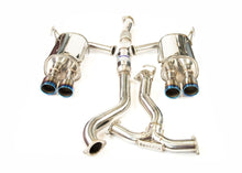 Load image into Gallery viewer, Invidia 15+ Subaru WRX/STI 4Dr Q300 Twin Outlet Rolled Titanium Burnt Quad Tip Cat-Back Exhaust