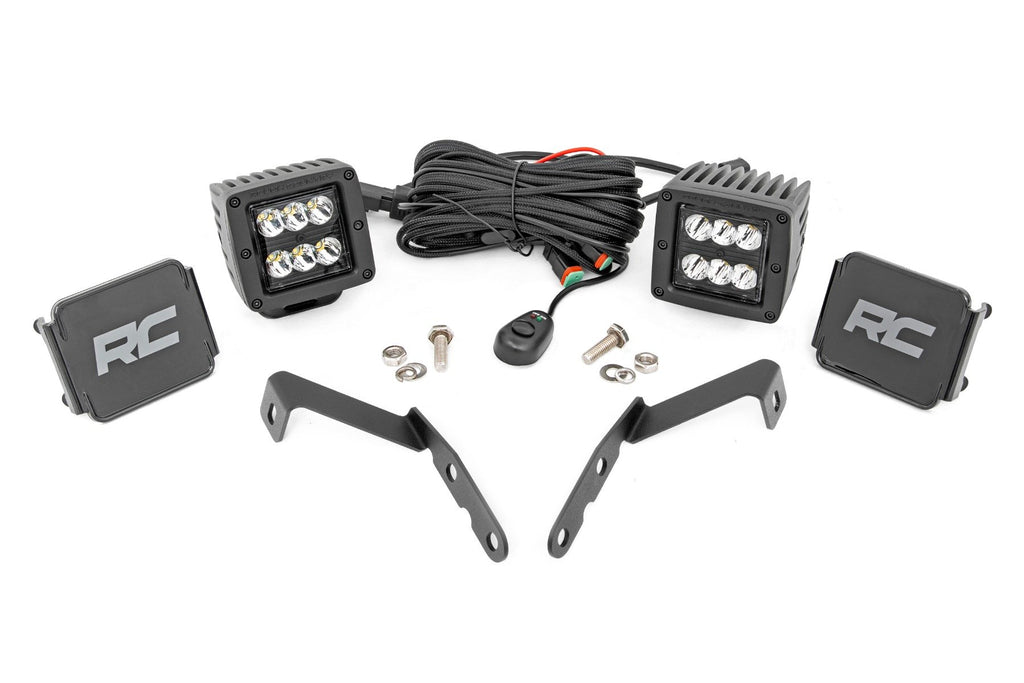 LED Light Kit | Ditch Mount | 2" Black Pair | Spot | Chevy 1500 & Chevy/GMC 2500HD/3500HD (07-14)