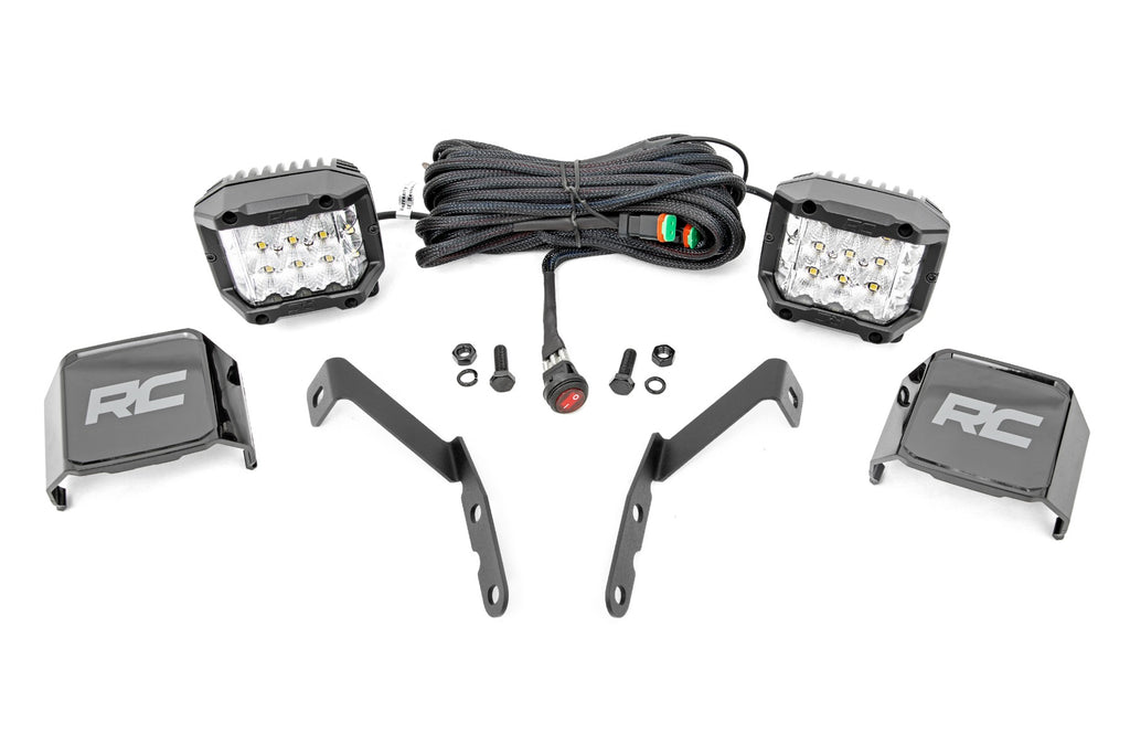 LED Light Kit | Ditch Mount |  3" OSRAM | Wide | Chevy 1500 & Chevy/GMC 2500HD/3500HD (07-14)