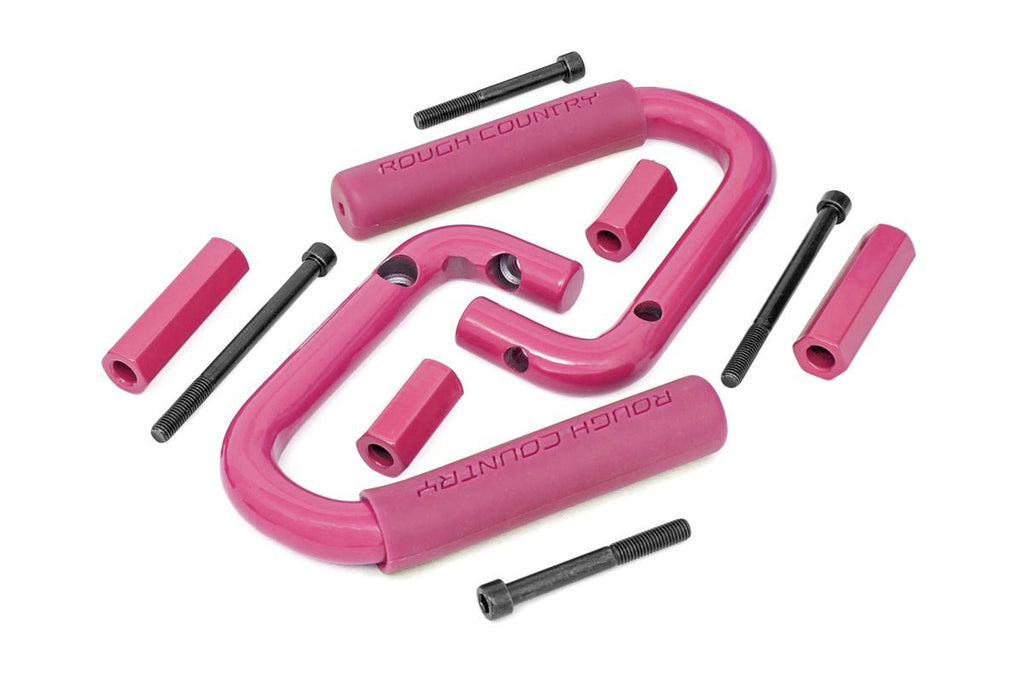 Grab Handles | Steel | Front | Pink | Jeep Wrangler JK  (2007-2018)