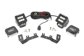 LED Ditch Light Kit | 2in Black Pair | Flood | Chevy/GMC 1500 (14-18)