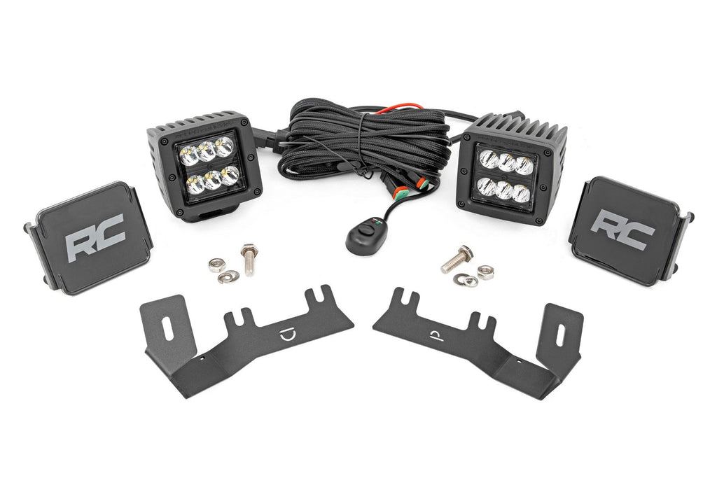 LED Ditch Light Kit | 2in Black Pair | Spot | Chevy/GMC 1500 (14-18)