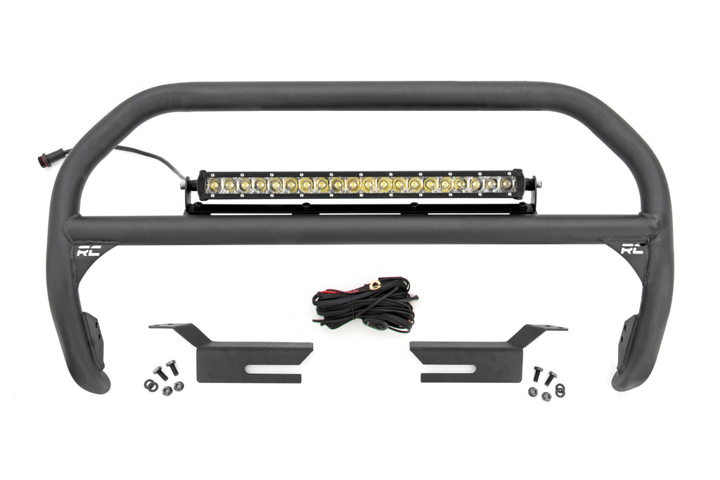 Nudge Bar | 20 Inch Chrome Single Row LED | Ford Bronco 4WD (21-24)