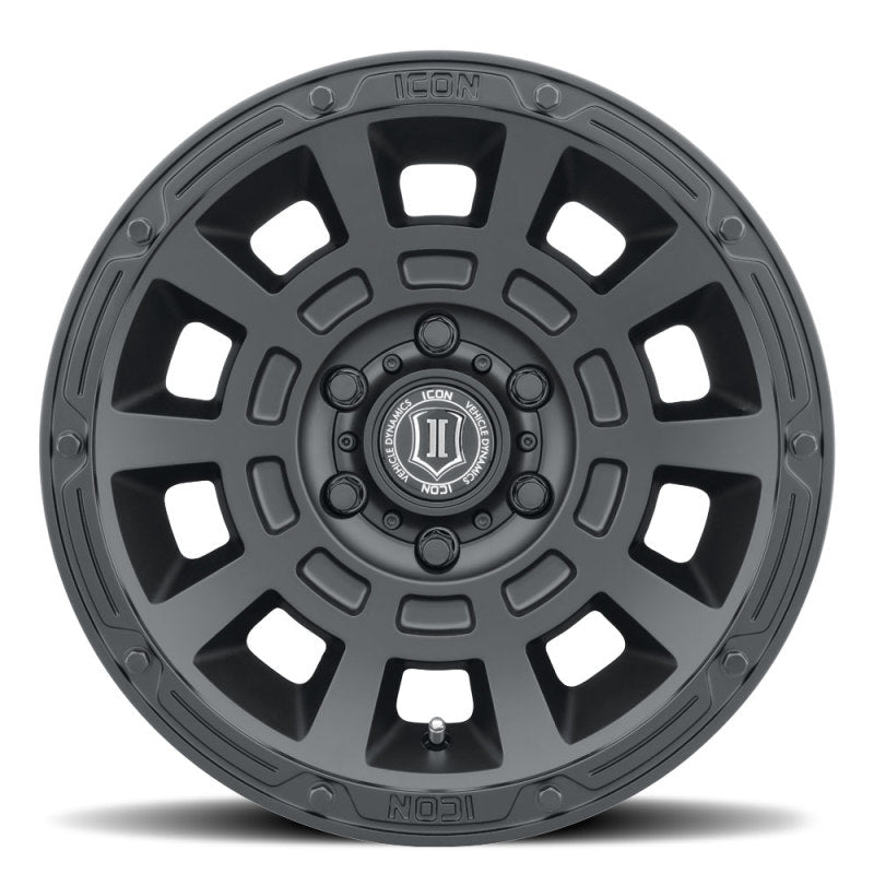 ICON Thrust 17x8.5 6x5.5 25mm Offset 5.75in BS Satin Black Wheel