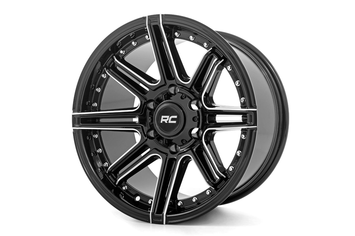 Rough Country 88 Series Wheel | One-Piece | Gloss Black | 20x10 | 5x5 | -19mm