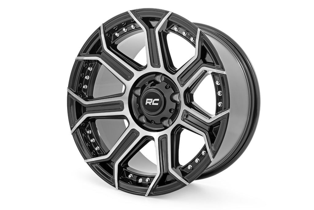 Rough Country 89 Series Wheel | One-Piece | Black Machined Gun Metal | 17x9 | 6x5.5 |  -12mm