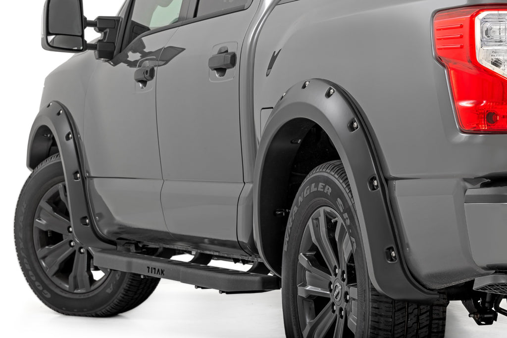 Traditional Pocket Fender Flares | Crew | KH3 Super Black | W/O Emblem | Nissan Titan (17-23)