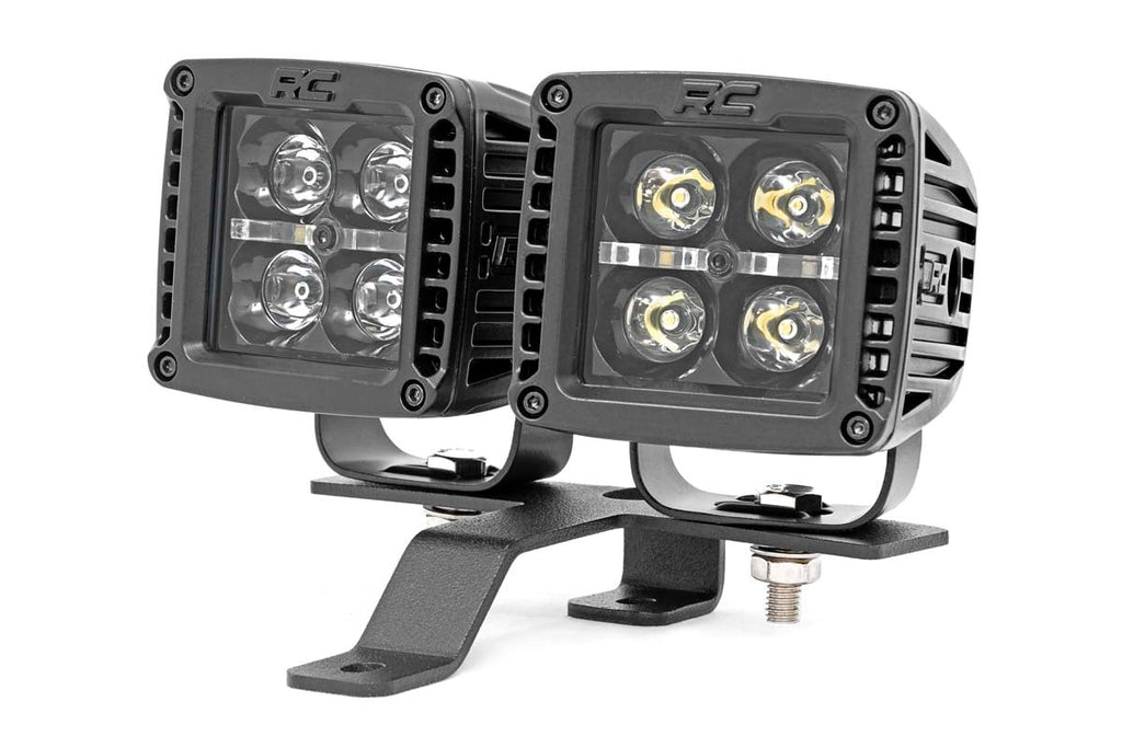 Jeep Quad LED Light Pod Kit  - Black Series w/ Amber DRL (18-22 JL / 20-22 Gladiator)