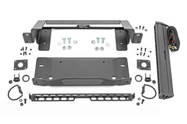 High Winch Mount | All Models | 20 Inch Black Single Row LED | Ford Bronco (21-24)