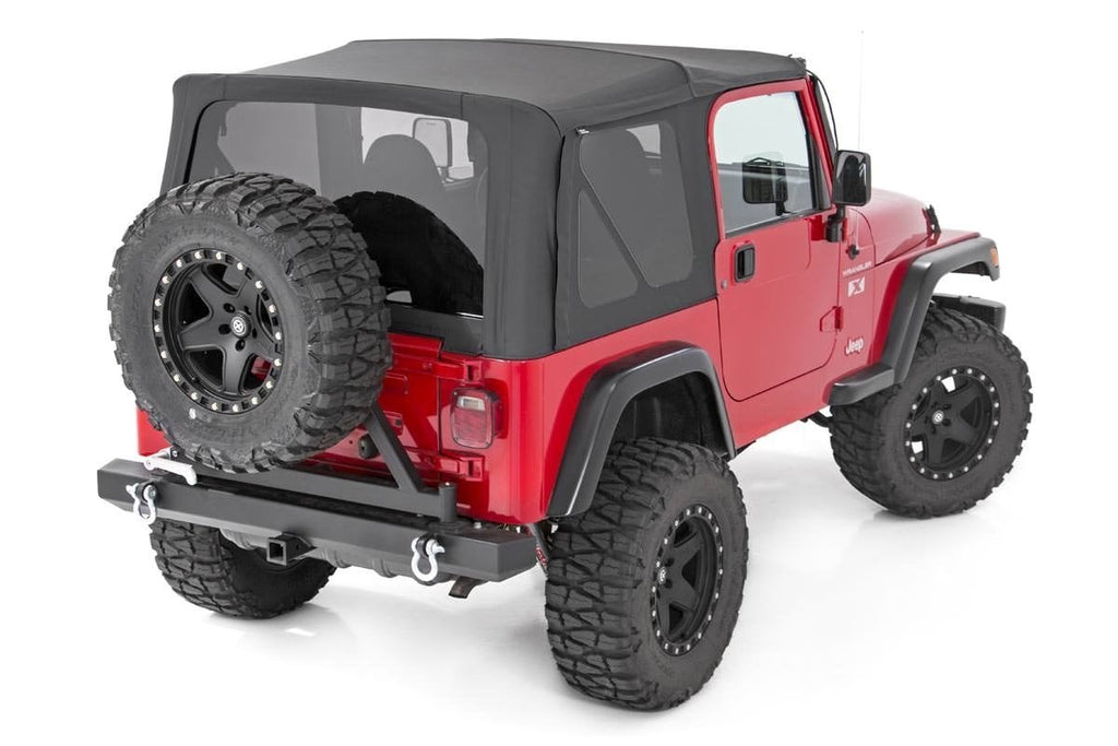 Soft Top | Replacement | Black | Half Doors | Jeep Wrangler YJ (87-95)