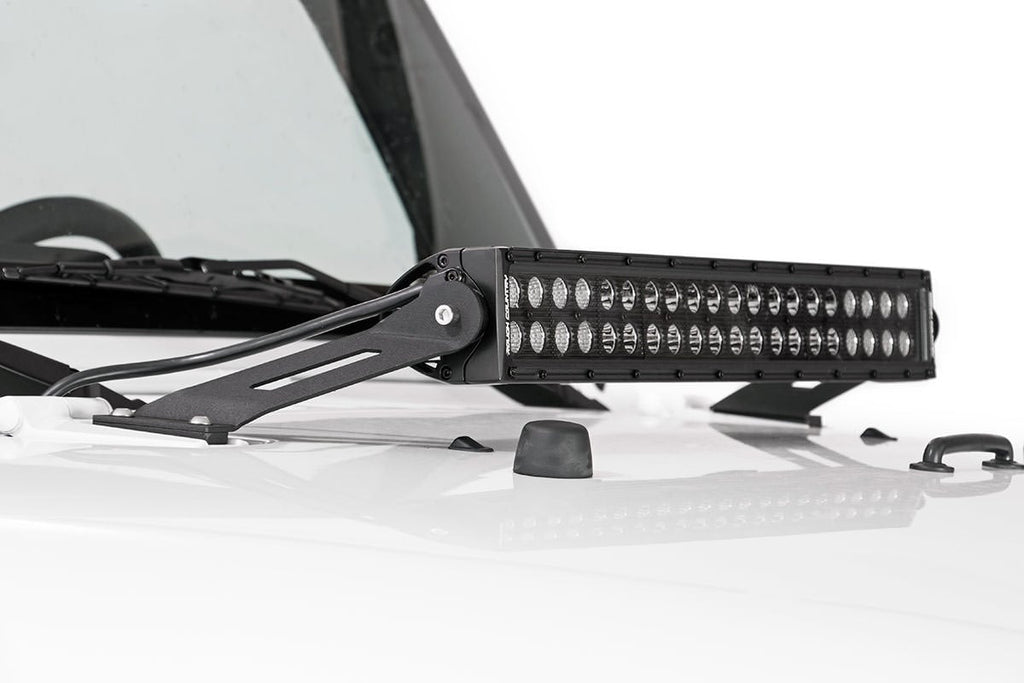 LED Light Mount | Hood | 20" | Jeep Wrangler JK  (2007-2018)
