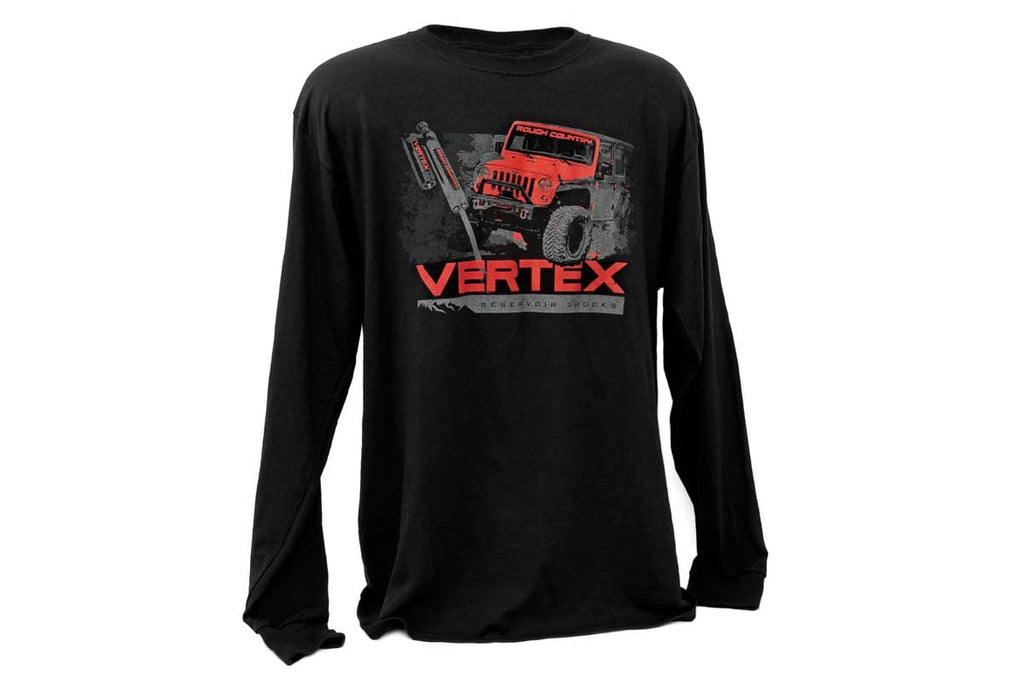 Rough Country T-Shirt | Long Sleeve | Vertex | Black | SM