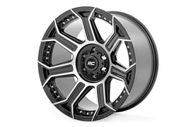 Rough Country 89 Series Wheel | One-Piece | Black Machined Gun Metal | 20x10 | 6x135 |  -19mm